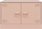 vidaXL - Salontafel - 67x50x44 - cm - staal - roze