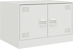 vidaXL - Salontafel - 67x50x44 - cm - staal - wit