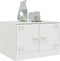 vidaXL - Salontafel - 67x50x44 - cm - staal - wit