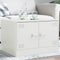 vidaXL - Salontafel - 67x50x44 - cm - staal - wit