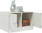vidaXL - Salontafel - 67x50x44 - cm - staal - wit