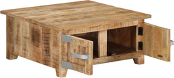 vidaXL - Salontafel - 67x67x30 - cm - massief - mangohout