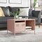 vidaXL - Salontafel - 68,5x50x43,5 - cm - koudgewalst - staal - roze