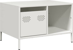 vidaXL - Salontafel - 68,5x50x43,5 - cm - koudgewalst - staal - wit