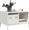 vidaXL - Salontafel - 68,5x50x43,5 - cm - koudgewalst - staal - wit
