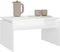 vidaXL - Salontafel - 68x50x38 - cm - bewerkt - hout - hoogglans - wit