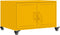 vidaXL - Salontafel - 68x50x43,5 - cm - staal - mosterdgeel