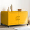 vidaXL - Salontafel - 68x50x43,5 - cm - staal - mosterdgeel