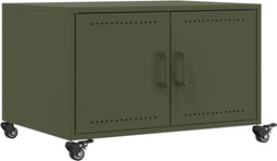 vidaXL - Salontafel - 68x50x43,5 - cm - staal - olijfgroen