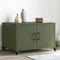vidaXL - Salontafel - 68x50x43,5 - cm - staal - olijfgroen
