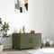 vidaXL - Salontafel - 68x50x43,5 - cm - staal - olijfgroen