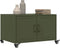 vidaXL - Salontafel - 68x50x43,5 - cm - staal - olijfgroen