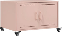 vidaXL - Salontafel - 68x50x43,5 - cm - staal - roze