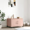 vidaXL - Salontafel - 68x50x43,5 - cm - staal - roze