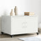 vidaXL - Salontafel - 68x50x43,5 - cm - staal - wit