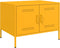 vidaXL - Salontafel - 68x50x50,5 - cm - staal - mosterdgeel