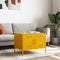 vidaXL - Salontafel - 68x50x50,5 - cm - staal - mosterdgeel