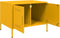 vidaXL - Salontafel - 68x50x50,5 - cm - staal - mosterdgeel