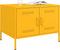vidaXL - Salontafel - 68x50x50,5 - cm - staal - mosterdgeel
