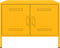 vidaXL - Salontafel - 68x50x50,5 - cm - staal - mosterdgeel