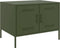 vidaXL - Salontafel - 68x50x50,5 - cm - staal - olijfgroen