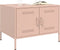 vidaXL - Salontafel - 68x50x50,5 - cm - staal - roze