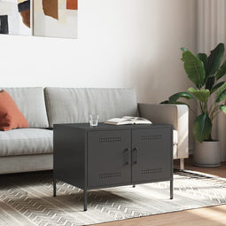 vidaXL - Salontafel - 68x50x50,5 - cm - staal - zwart