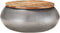 vidaXL - Salontafel - 68x68x30 - cm - massief - gerecycled - hout - grijs