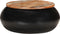 vidaXL - Salontafel - 68x68x30 - cm - massief - gerecycled - hout - zwart