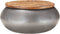 vidaXL - Salontafel - 68x68x30 - cm - massief - gerecycled - hout - grijs