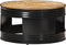 vidaXL - Salontafel - 68x68x36 - cm - massief - ruw - mangohout - zwart