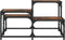 vidaXL - Salontafel - 68x68x40 - cm - bewerkt - hout - gerookt - eikenkleurig