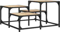 vidaXL - Salontafel - 68x68x40 - cm - bewerkt - hout - sonoma - eikenkleurig