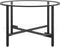 vidaXL - Salontafel - 70 - cm - gehard - glas - zwart - en - transparant