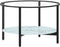 vidaXL - Salontafel - 70 - cm - gehard - glas - zwart - en - witmarmer