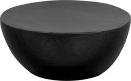 vidaXL - Salontafel - 70x30 - cm - gehamerd - aluminium - zwart
