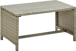 vidaXL - Salontafel - 70x40x38 - cm - poly - rattan - beige