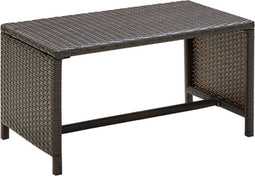 vidaXL - Salontafel - 70x40x38 - cm - poly - rattan - bruin
