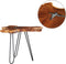 vidaXL - Salontafel - 70x45 - cm - massief - teakhout - en - polyresin