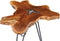 vidaXL - Salontafel - 70x45 - cm - massief - teakhout - en - polyresin