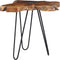 vidaXL - Salontafel - 70x45 - cm - massief - teakhout - en - polyresin