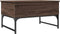 vidaXL - Salontafel - 70x50x40 - cm - bewerkt - hout - en - metaal - bruin - eikenkleur