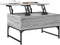 vidaXL - Salontafel - 70x50x40 - cm - bewerkt - hout - en - metaal - grijs - sonoma