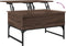 vidaXL - Salontafel - 70x50x40 - cm - bewerkt - hout - en - metaal - bruin - eikenkleur