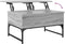 vidaXL - Salontafel - 70x50x40 - cm - bewerkt - hout - en - metaal - grijs - sonoma