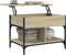 vidaXL - Salontafel - 70x50x50 - cm - bewerkt - hout - en - metaal - sonoma - eikenkleur