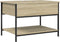 vidaXL - Salontafel - 70x50x50 - cm - bewerkt - hout - en - metaal - sonoma - eikenkleur