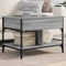 vidaXL - Salontafel - 70x50x50 - cm - bewerkt - hout - en - metaal - grijs - sonoma