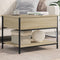 vidaXL - Salontafel - 70x50x50 - cm - bewerkt - hout - en - metaal - sonoma - eikenkleur