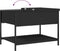 vidaXL - Salontafel - 70x50x50 - cm - bewerkt - hout - en - metaal - zwart